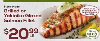 DeCicco & Sons Grilled or yakiniku glazed salmon fillet offer