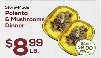 DeCicco & Sons Polenta & mushrooms dinner offer