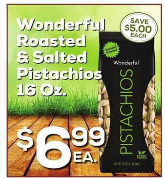 DeCicco & Sons Wonderful roasted & salted pistachios offer