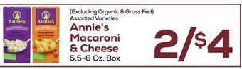 DeCicco & Sons Annie's macaroni & cheese offer