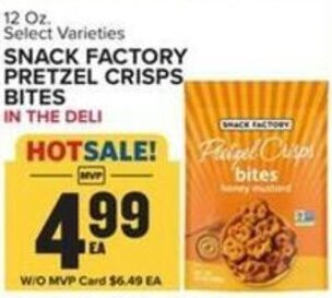 Food Lion Snack Factory Pretzel Crisps Bites offer
