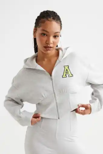 H&M Hooded crop sweatshirt jacket offer