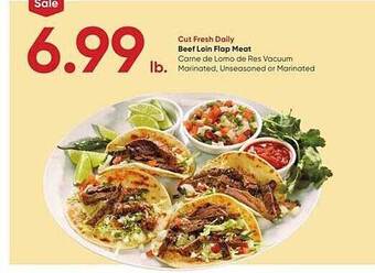 Stater Bros Beef loin flap meat offer
