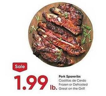 Stater Bros Pork spareribs offer