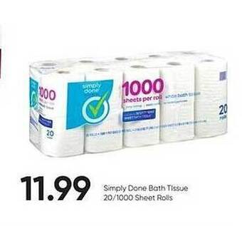 Stater Bros Simply done bath tissue offer