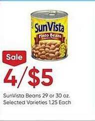 Stater Bros Sunvista beans offer