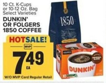Food Lion Dunkin' Or Folgers 1850 Coffee offer