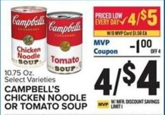 Food Lion Campbell's Chicken Noodle or Tomato Soup offer