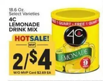 Food Lion 4C Lemonade Drink Mix 18.6 0z. offer