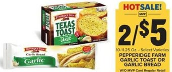 Food Lion Pepperidge Farm Garlic Toast or Garlic Bread offer