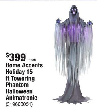 The Home Depot Home accents holiday 15 ft towering phantom halloween animatronic offer