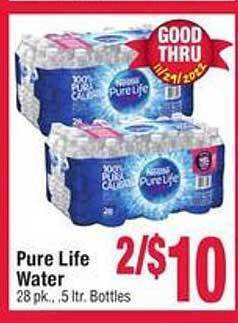 Jewel-Osco Pure life water offer