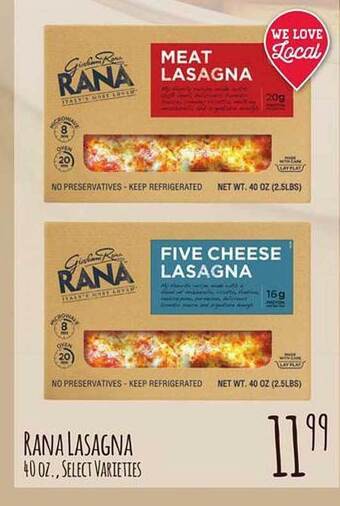 Jewel-Osco Rana lasagna offer