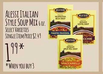 Jewel-Osco Alessi italian style soup mix offer