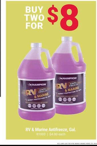 Ace Hardware Rv & marine antifreeze, gal. offer