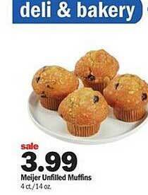Meijer Meijer unfilled muffins offer