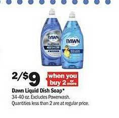 Meijer Dawn liquid dish soap offer