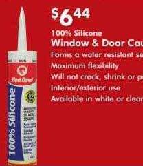 100% silicone window & door caulk