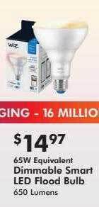 Valu Home Centers 65w equivalent dimmable smart led flood bulb offer