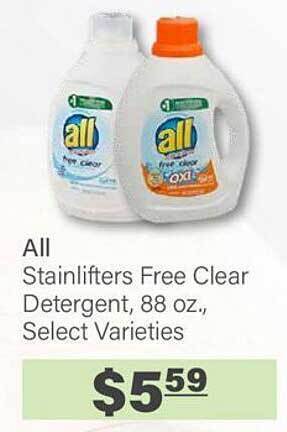 Commissary All stainlifters free clear detergent offer