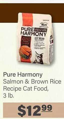 Commissary Pure harmony salmon & brown rice recipe cat food offer
