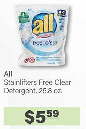 Commissary All stainlifters free clear detergent offer