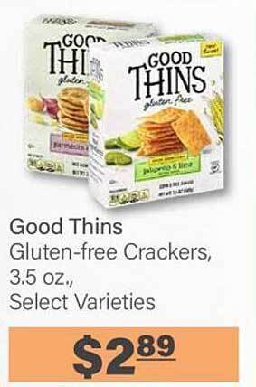 Commissary Good thins gluten-free crackers offer