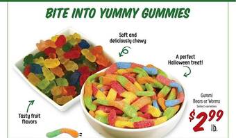 Sprouts Farmers Market Gummi bears or worms offer