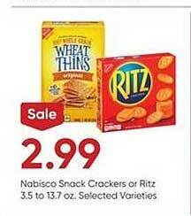 Stater Bros Nabisco snack crackers or ritz offer