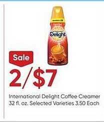 Stater Bros International delight coffee creamer offer