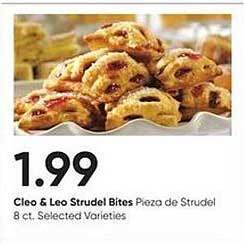 Stater Bros Cleo & leo strudel bites offer