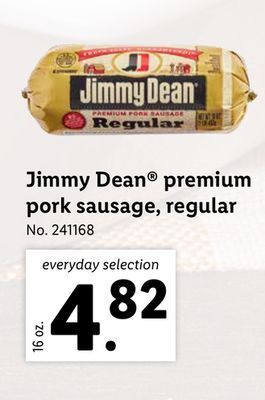 Lidl Jimmy dean® premium pork sausage, regular offer