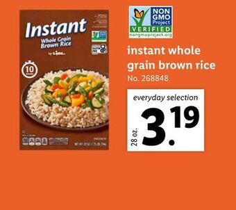 Lidl Instant whole grain brown rice offer