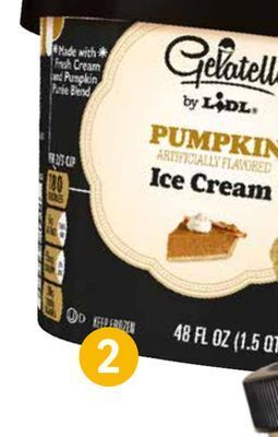 Lidl Gelatelli pumpkin ice cream offer
