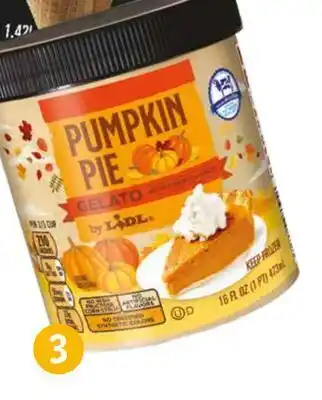 Lidl Pumpkin pie gelato offer