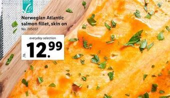 Lidl Norwegian atlantic salmon fillet, skin on offer