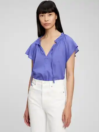 Gap Tie-front flutter sleeve top offer