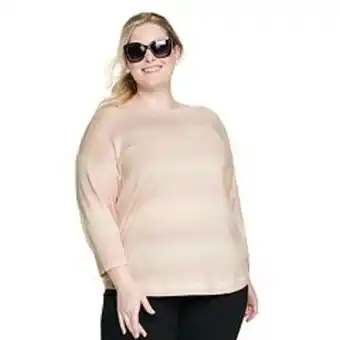 Kohl's Plus size croft & barrow® boatneck space-dye sweater offer