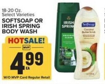 Food Lion Softsoap or Irish Spring Body Wash offer