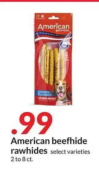 Hy-Vee American beefhide rawhides offer