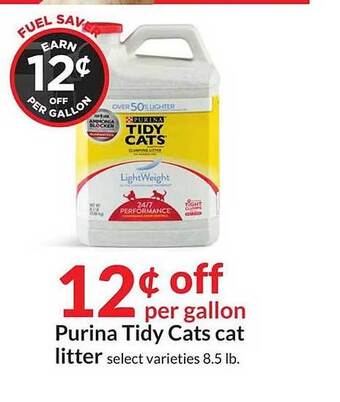 Hy-Vee Purina tidy cats cat litter offer