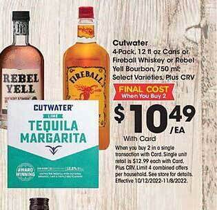 Ralphs Cutwater offer