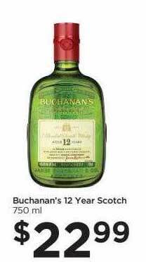 Foods Co Buchanan's 12 year scotch offer