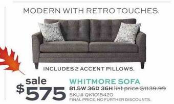 Slumberland Furniture Whitmore sofa offer