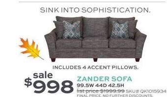 Slumberland Furniture Zander sofa offer