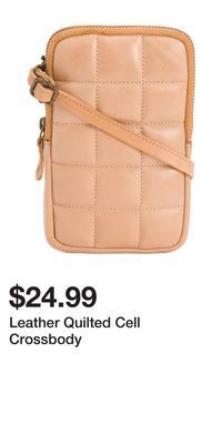 TJ Maxx Leather quilted cell crossbody offer