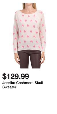 TJ Maxx Jessika cashmere skull sweater offer