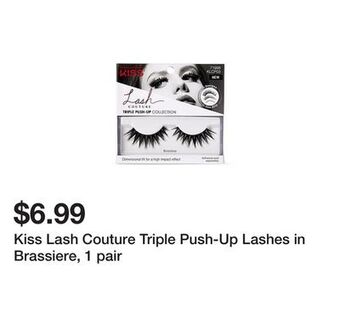 Kmart Kiss lash couture triple push-up lashes in brassiere, 1 pair offer