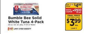 ShopRite Solid white tuna 4-pack offer