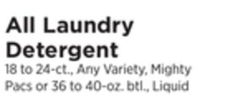 ShopRite Laundry detergent offer